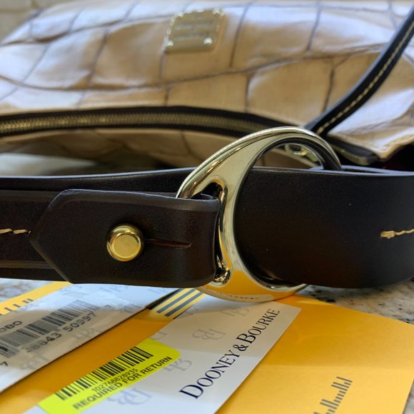 Dooney & Bourke Croco leather Large Hobo - Taupe - Picture 11 of 14